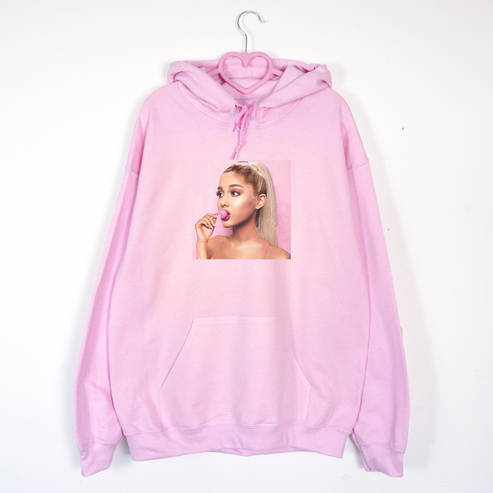 bluza różowa kaptur Ariana Grande Lolipop