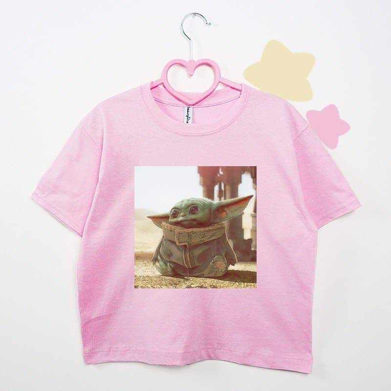 Różowa koszulka Baby Yoda