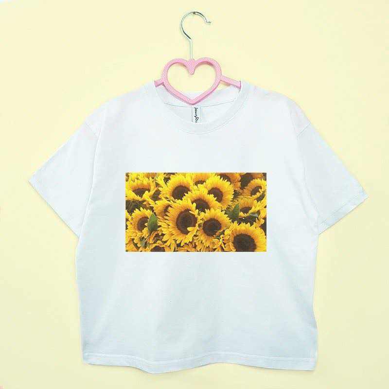 koszulka sunflowers biała