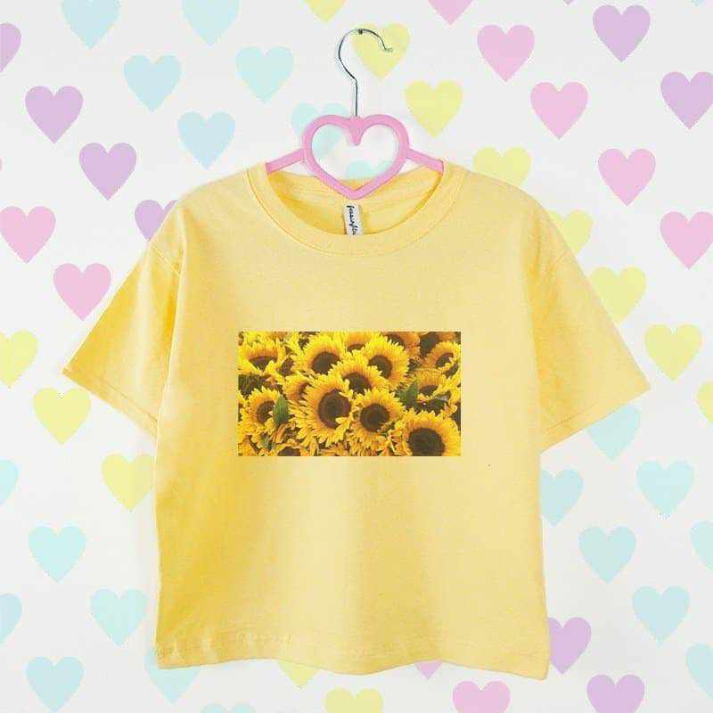 koszulka słoneczniki żółta