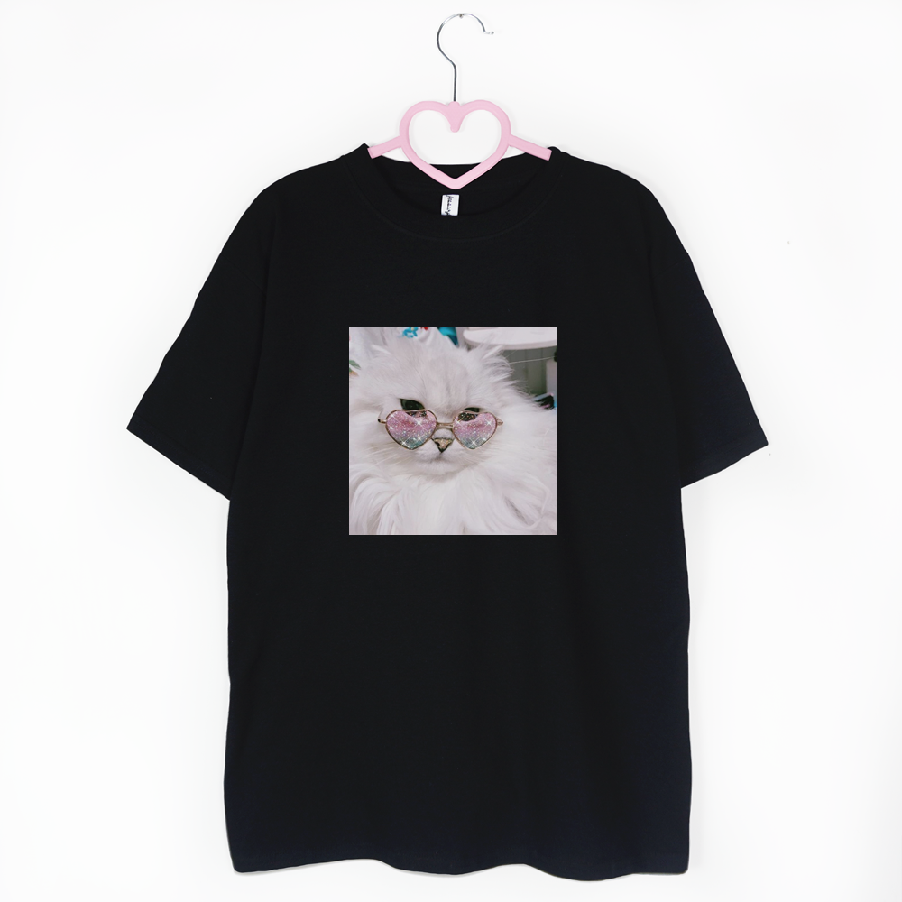 koszulka czarna celebrity cat