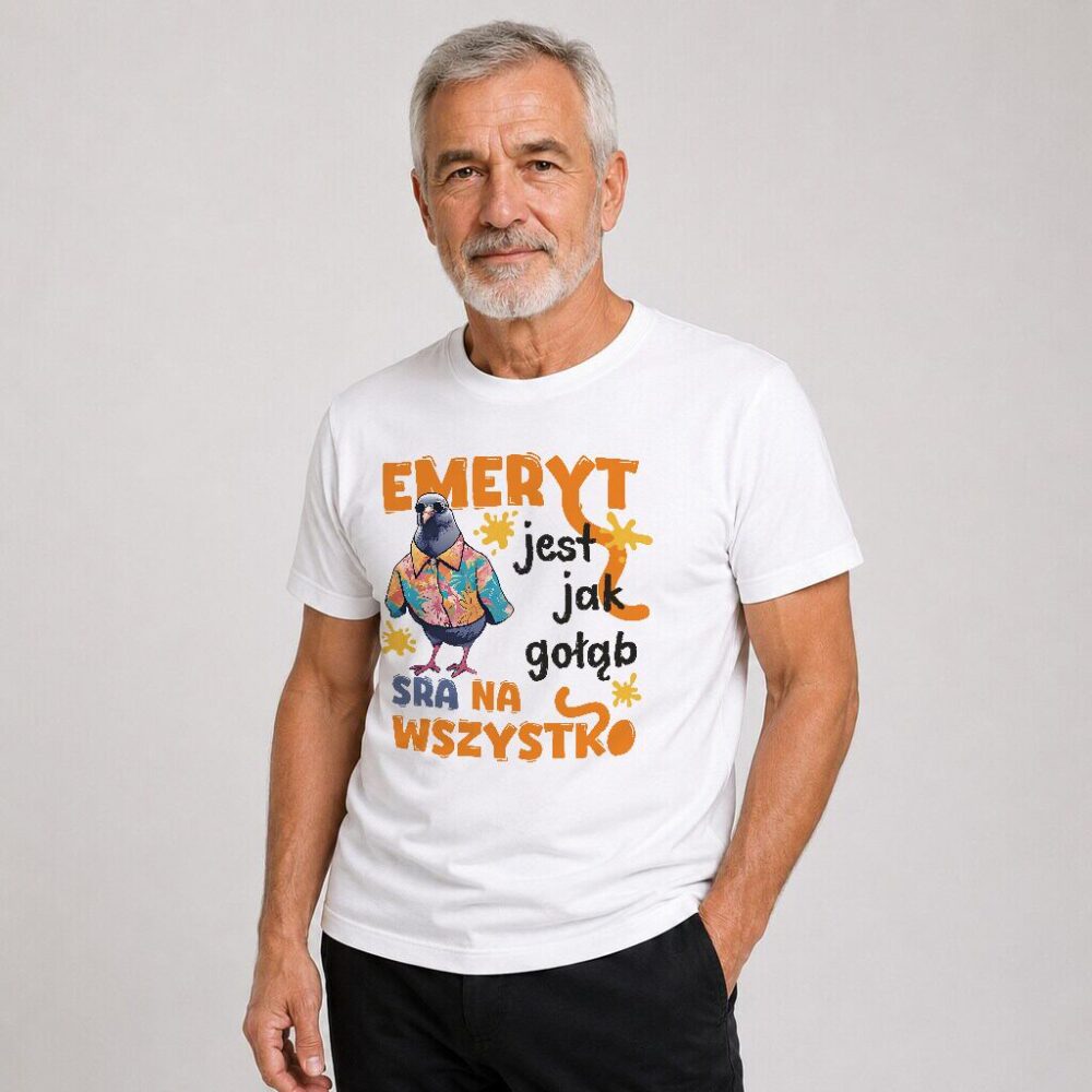T-shirt Emeryt Jak Gołąb — zdjęcie 4