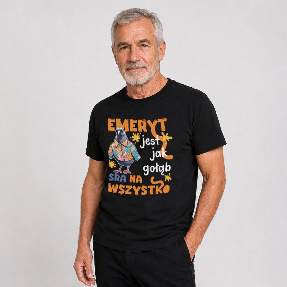 T-shirt Emeryt Jak Gołąb — zdjęcie 3
