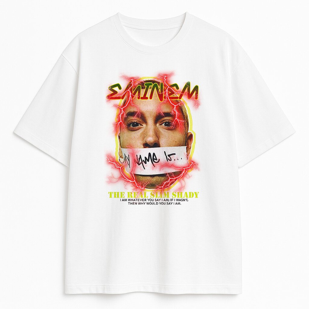 koszulka-biala-przod-eminem-my-name-is t-shirt Eminem My name Is - obrazek 1