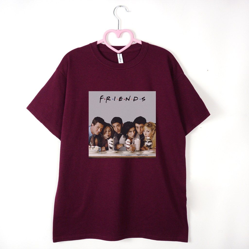 burgundowa koszulka friends przyjaciele