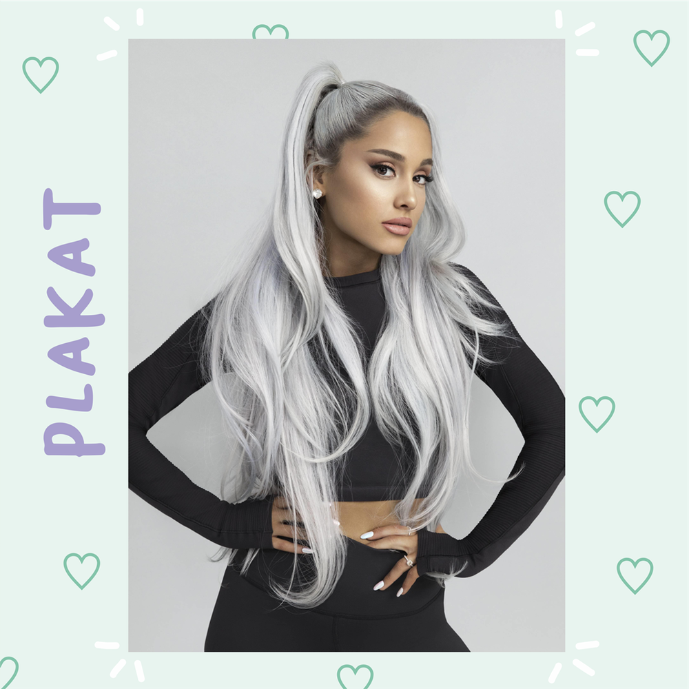 plakat Ariana Grande with hair