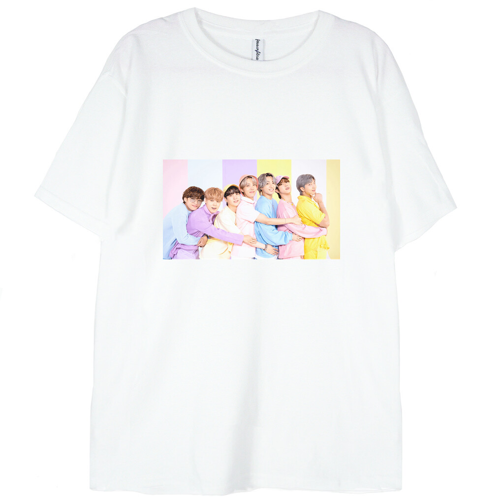 koszulka biała bts colors t-shirt