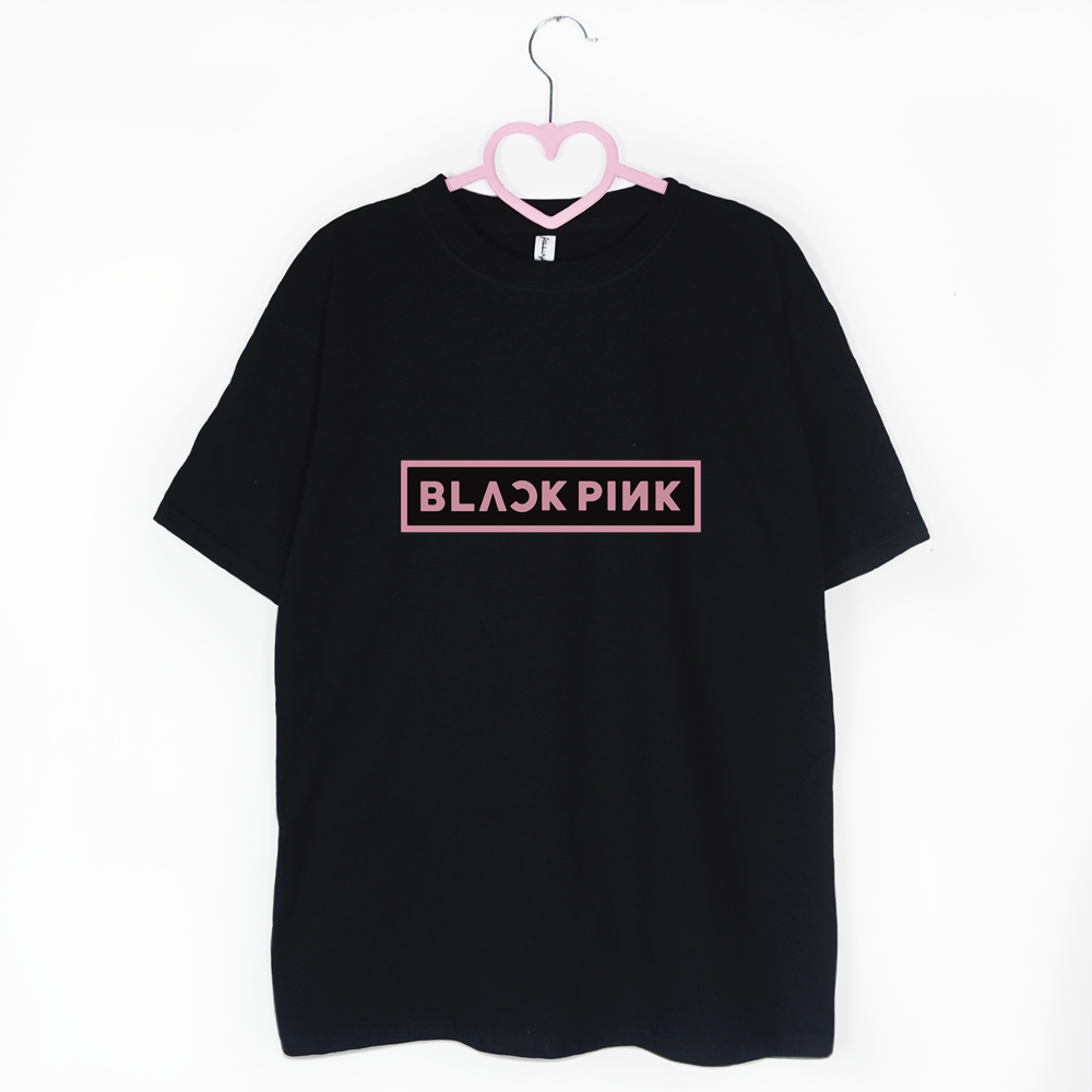 koszulka czarna blackpink logo