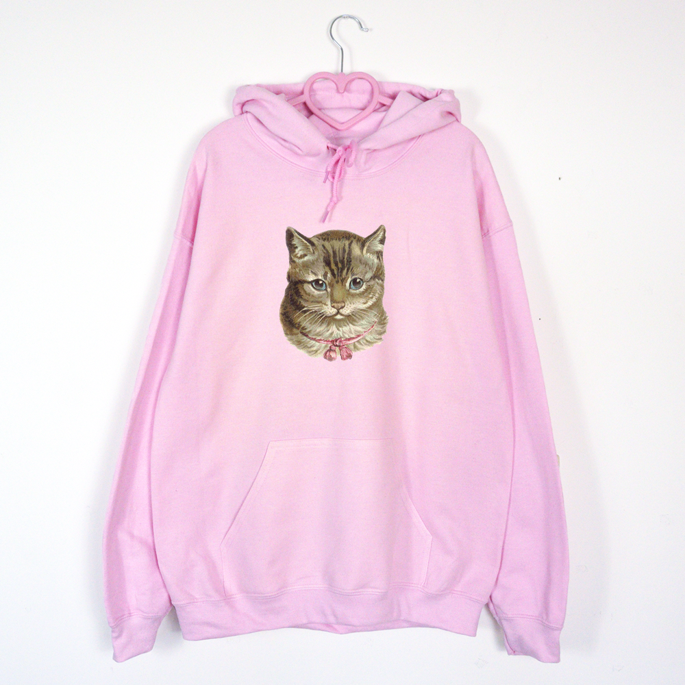 bluza rózowa z kapturem Vintage Cat
