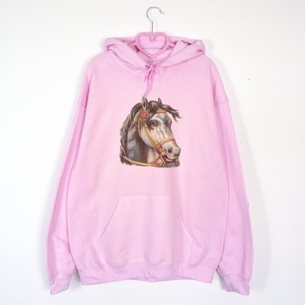 bluza różowa z kapturem Vintage Horse