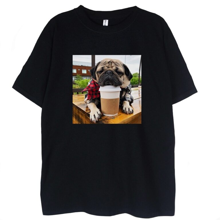 T-shirt Coffee Please Pug