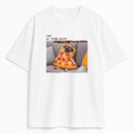 Śmieszna koszulka z mopsem Pug My Life na białym T-shircie