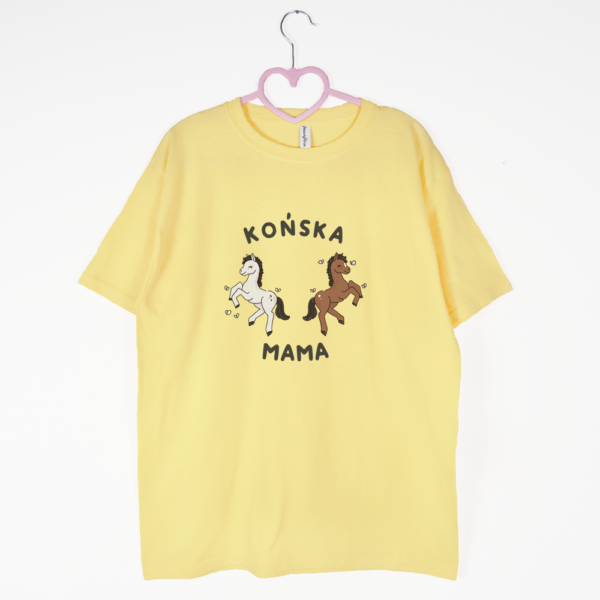 koszulka brzoskwiniowa końska mama