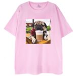 t-shirt Coffee Please Pug - obrazek 3