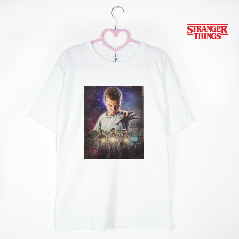 koszulka biała Eleven S1 Stranger Things
