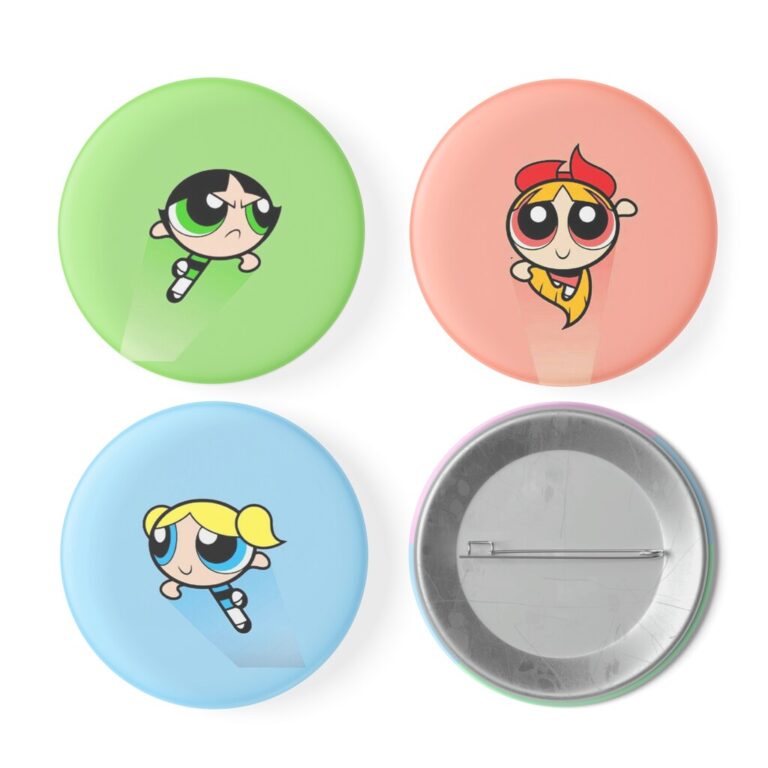 Zestaw kolorowych przypinek Atomówki