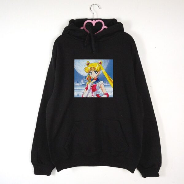 bluza z kapturem czarna Sailor Moon Usagi Tsukino