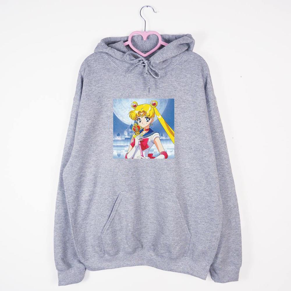 bluza z kapturem szara Sailor Moon Usagi Tsukino