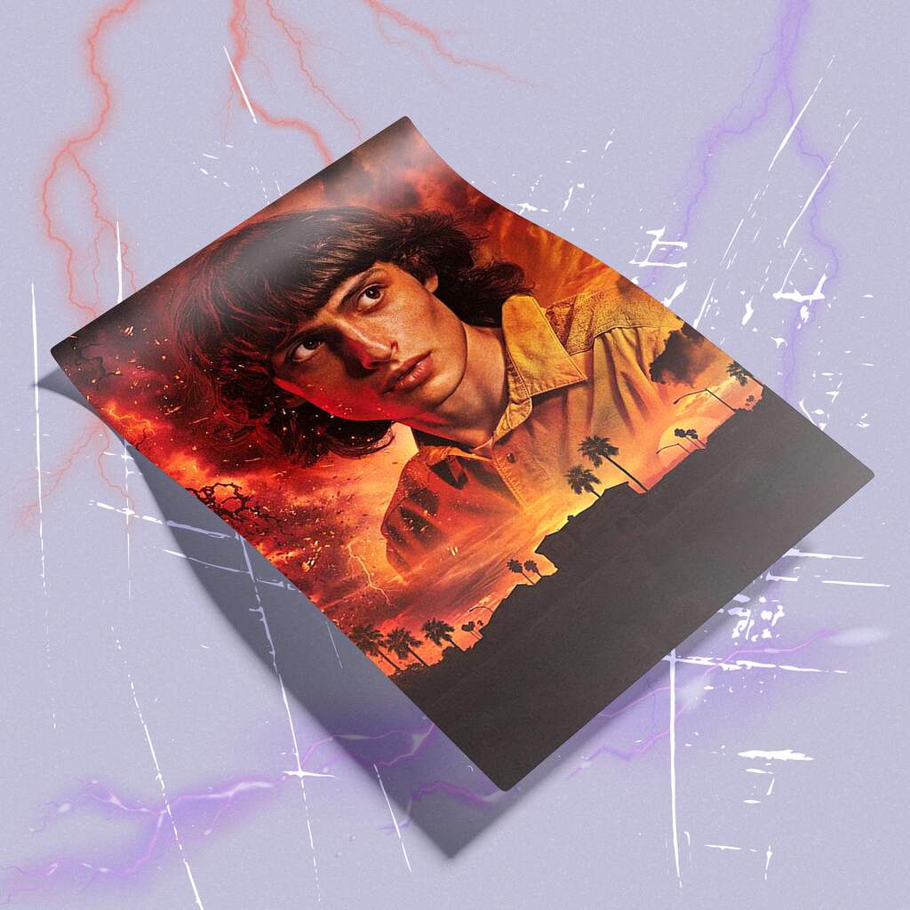 Poster Mike Wheeler z Stranger Things – dynamiczne ujęcie