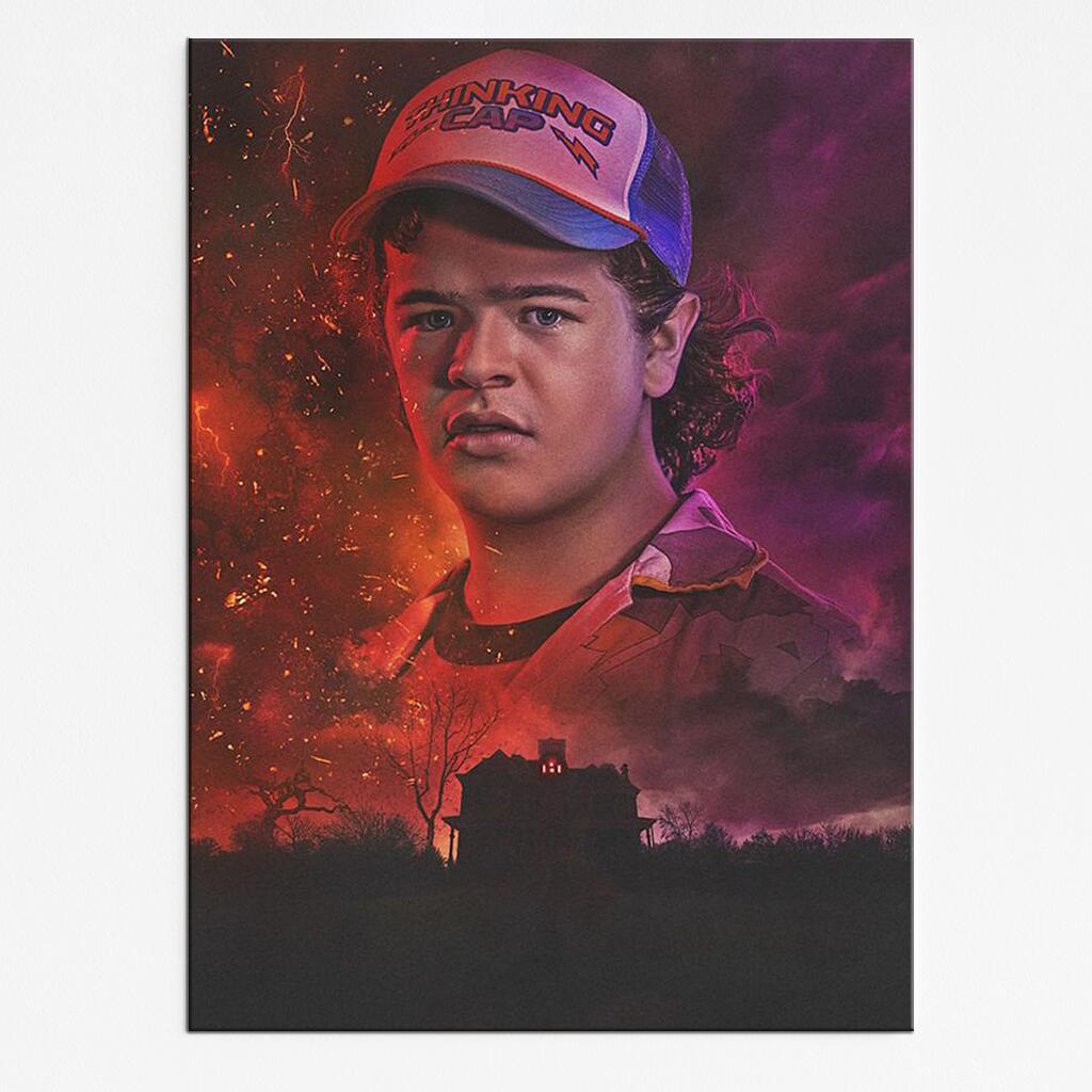 Plakat Stranger Things Dustin Henderson – format A4 retro vibe