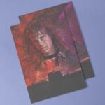 Dwa plakaty Eddie Munson w stylu synthwave – format A4