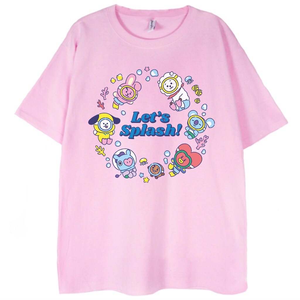 t-shirt różowy bt21 splash