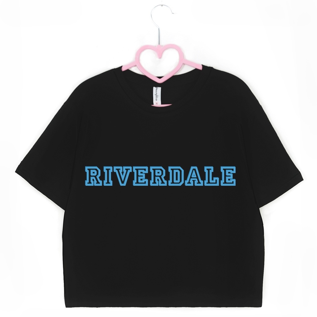 czarny crop top tank riverdale logo