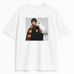 T-shirt Harry Potter i Hedwiga z klasycznym portretem młodego czarodzieja i sowy
