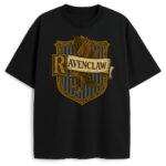 T-shirt Harry Potter Ravenclaw z herbem domu, kolor czarny