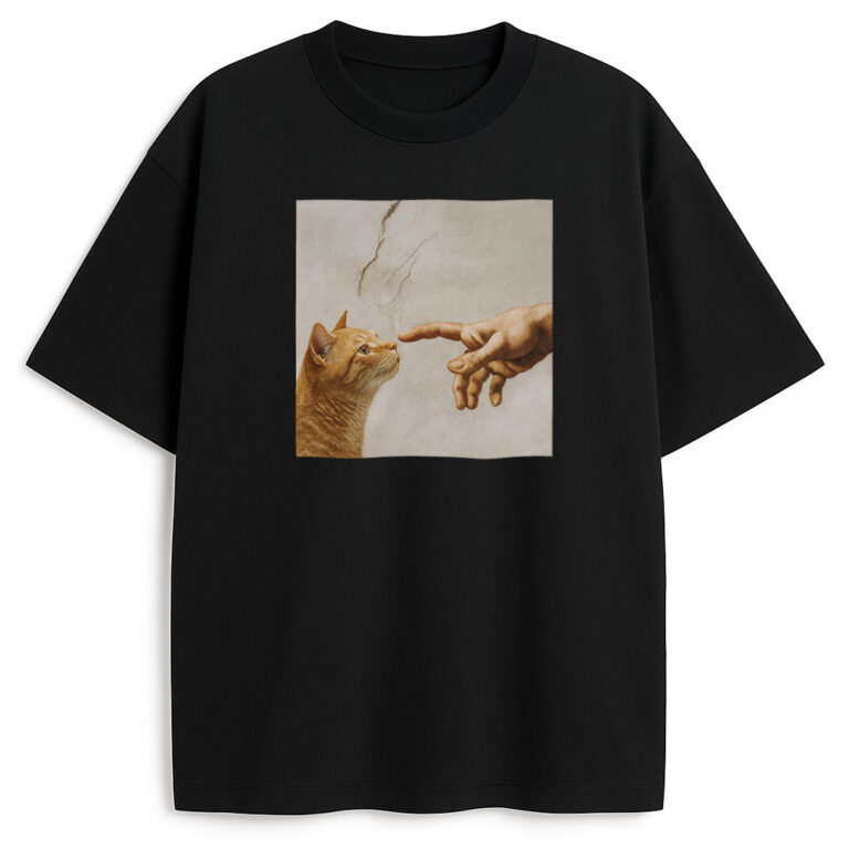 T-shirt Oh God Cat