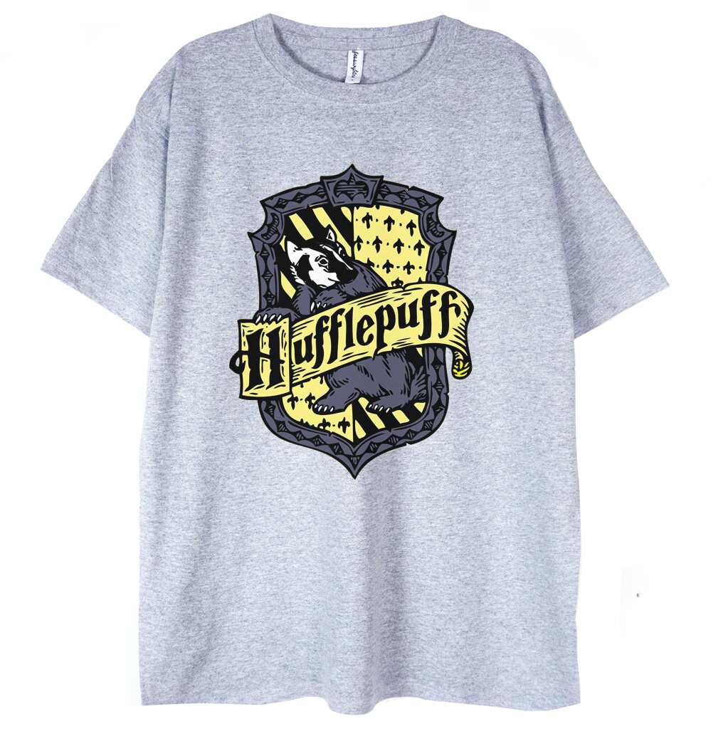 szara koszulka hufflepuff harry potter hogwart t-shirt