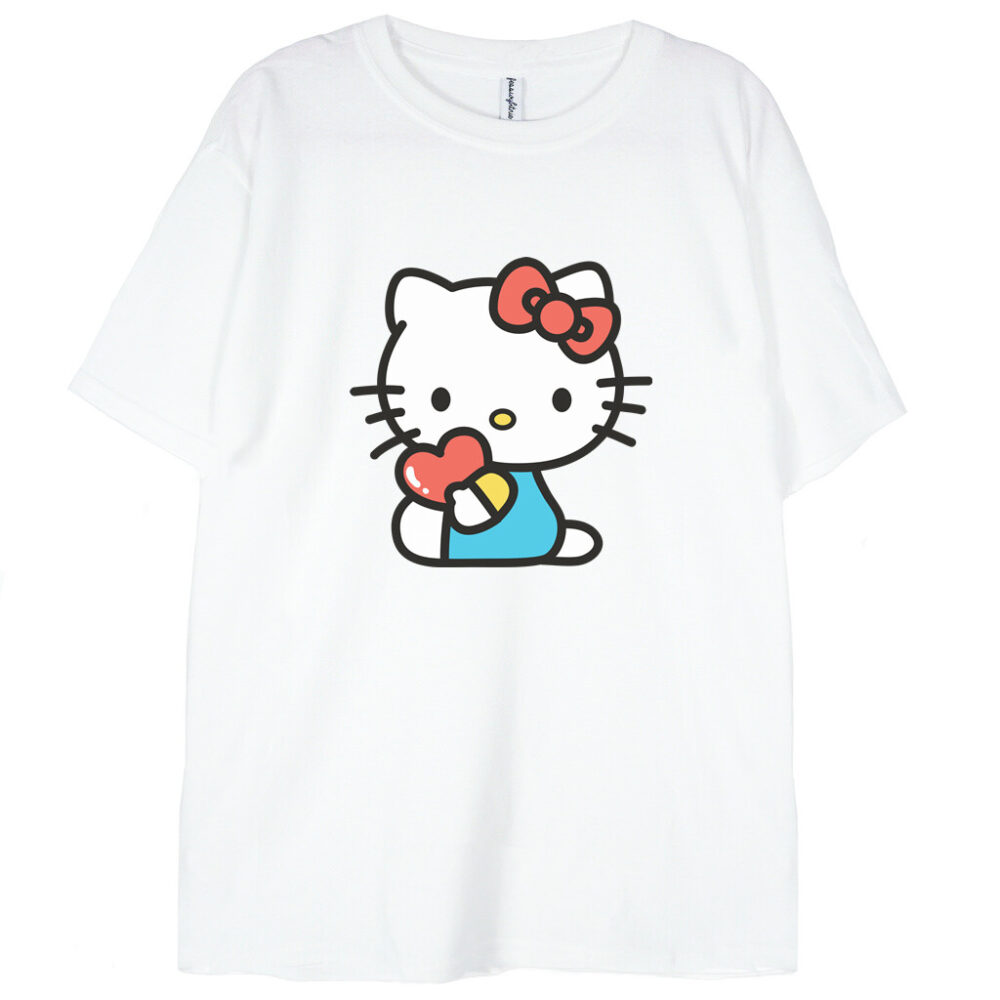 biała koszulka hello kitty heart