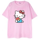 różowa koszulka hello kitty heart