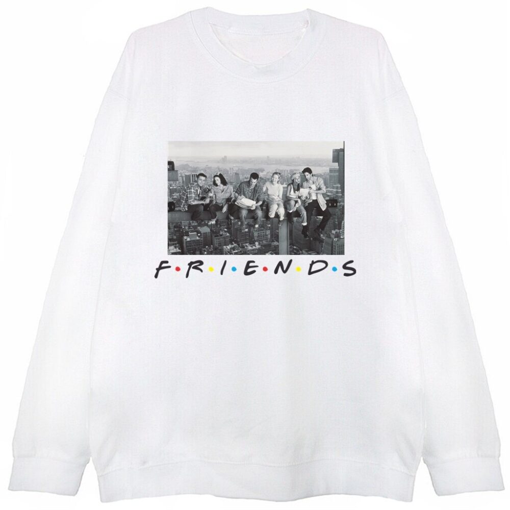 biała bluza z motywem friends przyjaciele serial vintage