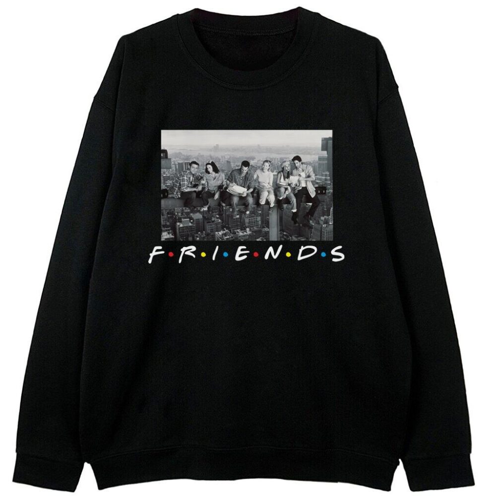 czarna bluza ze zdjęciem serialu Friends przyjaciele w stylu vintage
