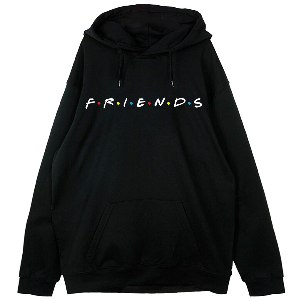 czarna bluza z kapturem friends serial przyjaciele logo