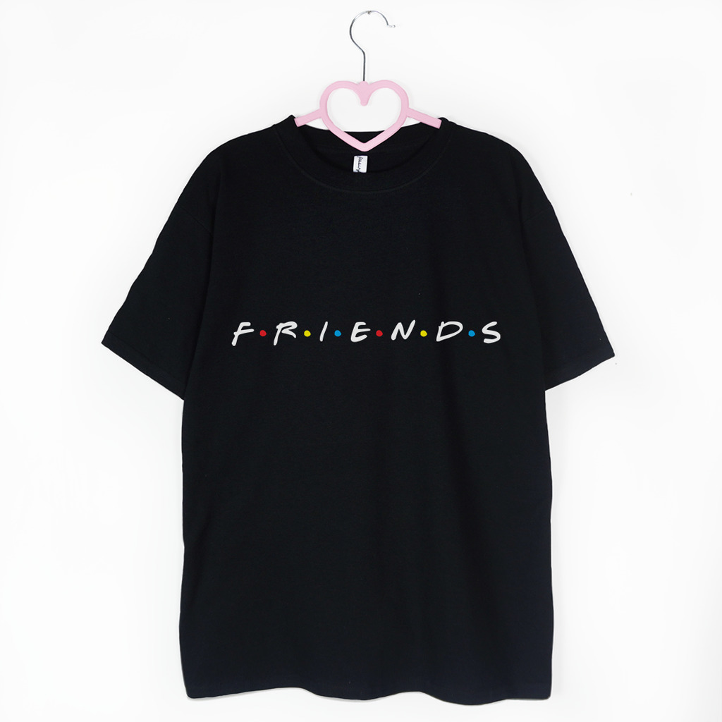 czarna koszulka friends logo
