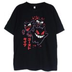 t-shirt pokemon gengar czarny