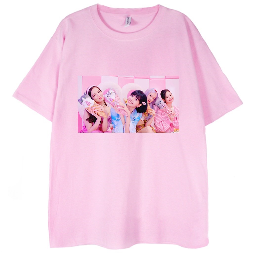 różowa koszulka blackpink ice cream