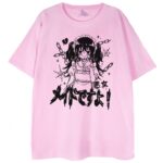 t-shirt różowy harajuku girl