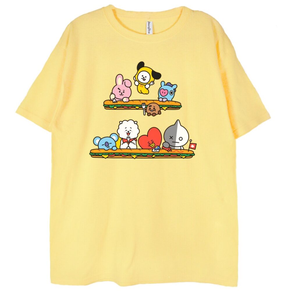 t-shirt brzoskwiniowy bt21 yummy