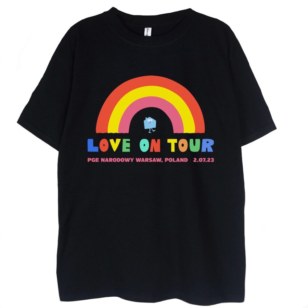 t-shirt czarny z grafiką harry styles love on tour
