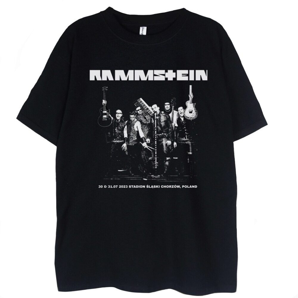 t-shirt czarny Rammstain Chorzów stadion