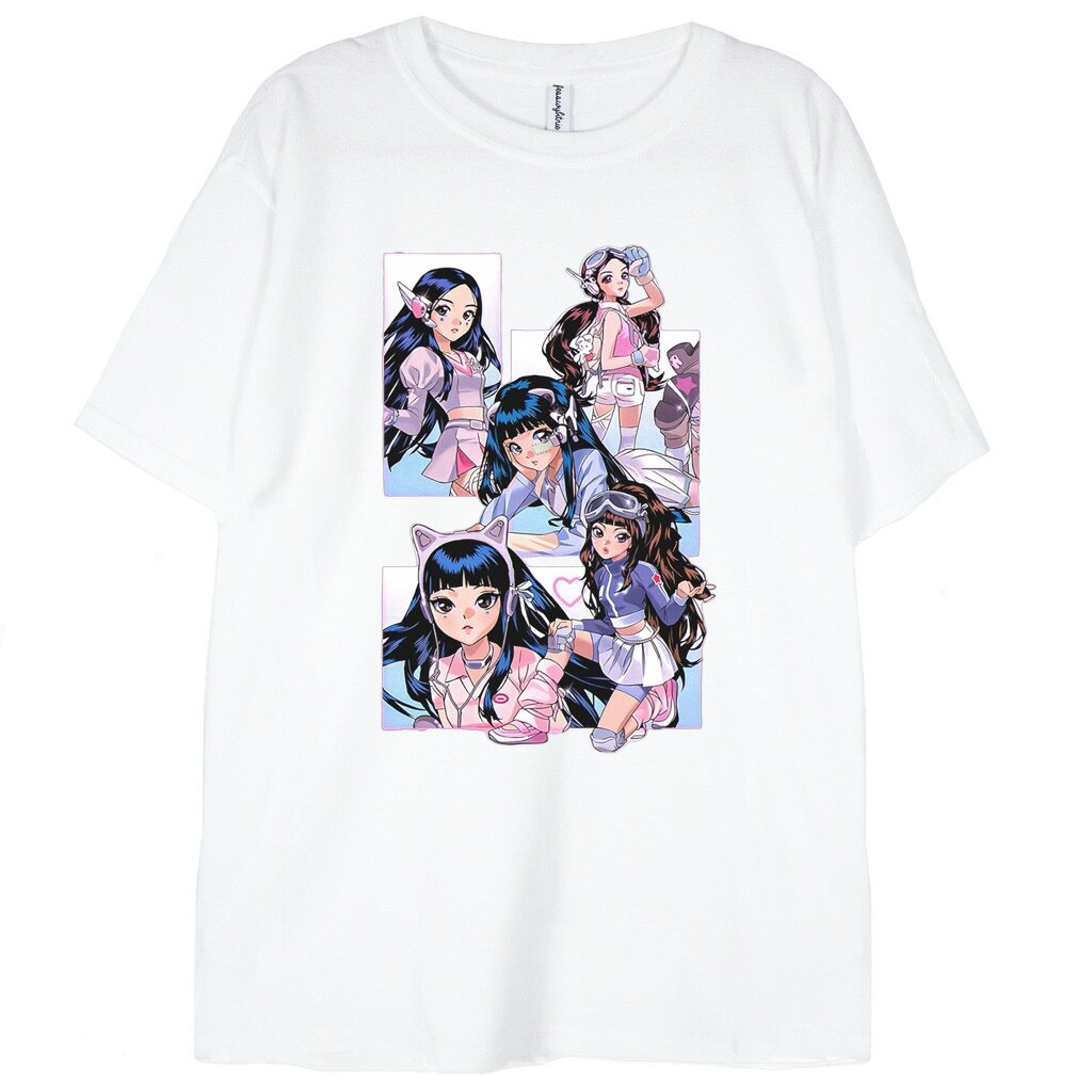 biała koszulka newjeans anime girl