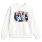 Bluza Blackpink Shut Down biała sportowa bez kaptura z printem grupy