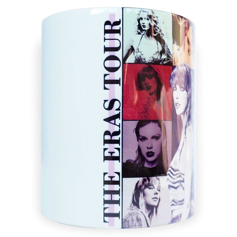 Kubek w białym kolorze z nadrukiem The Eras Tour Taylor Swift
