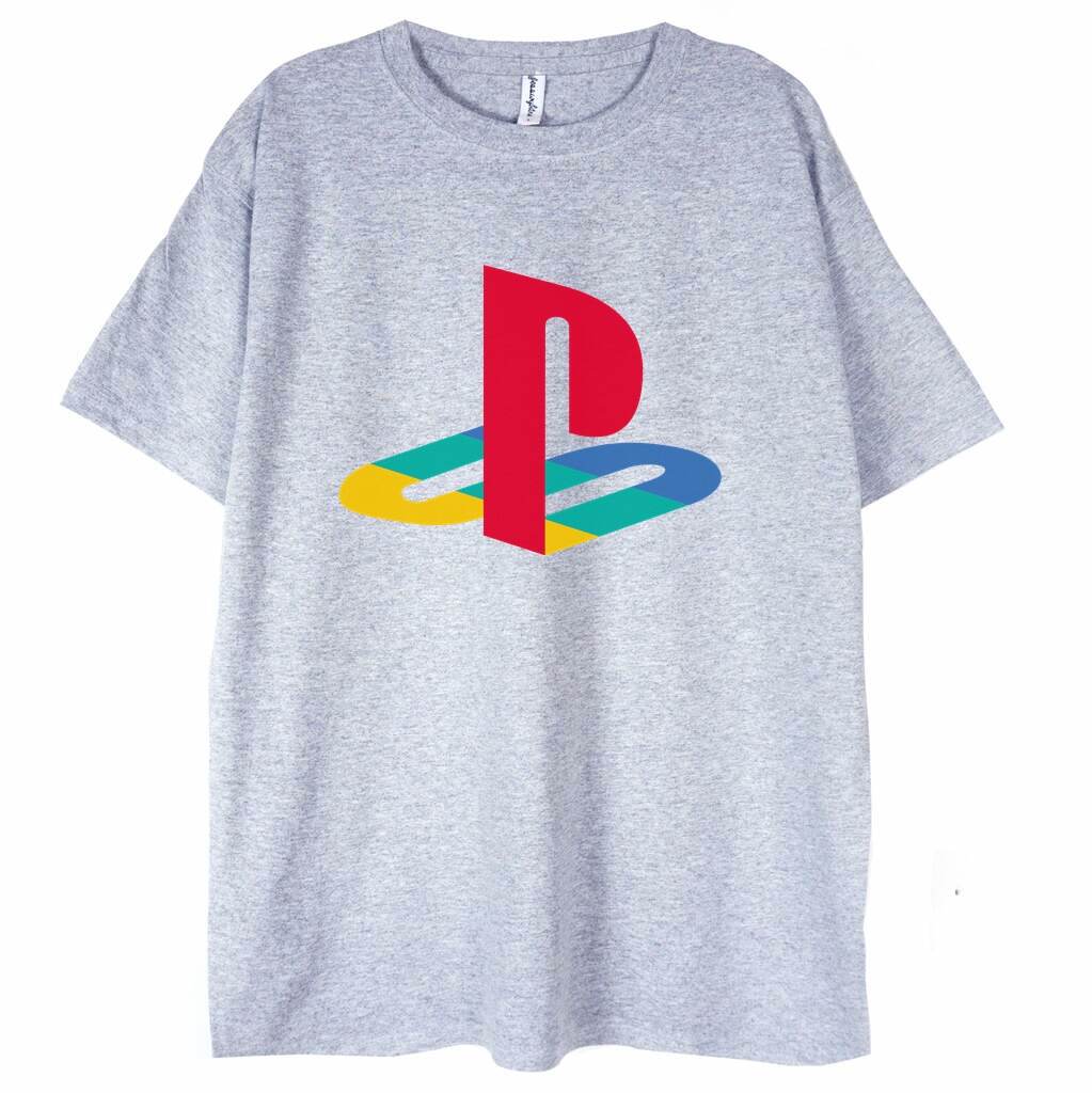 szara koszulka playstation logo