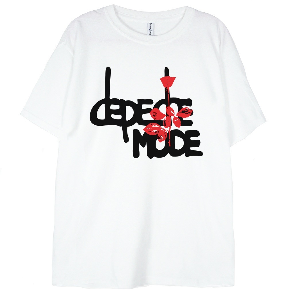 biała koszulka depeche mode rose