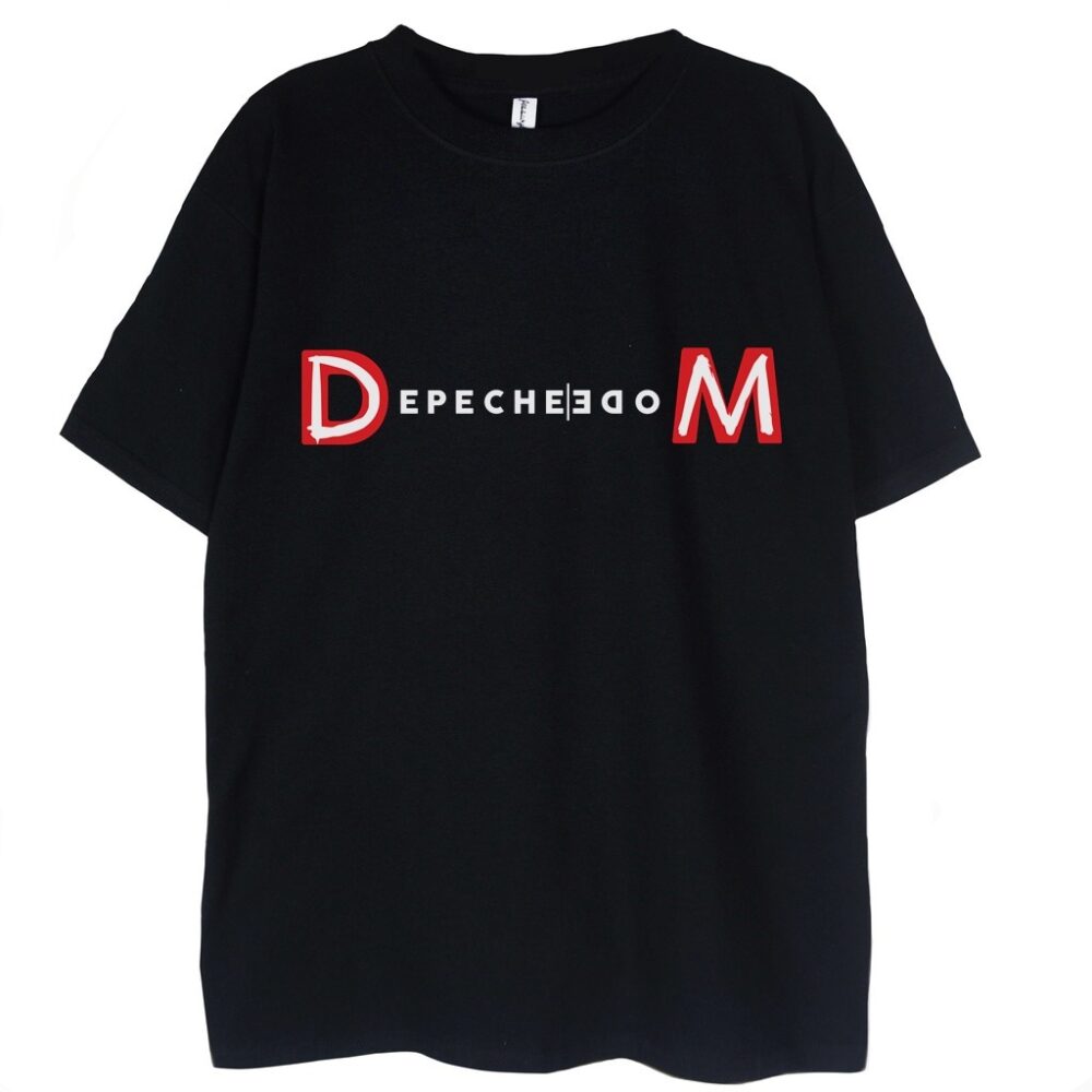 czarna koszulka depeche mode logo
