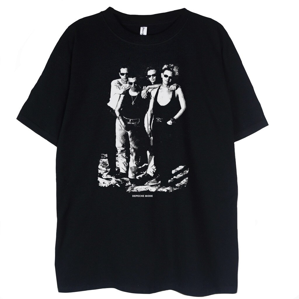 czarna koszulka depeche mode photo vintage